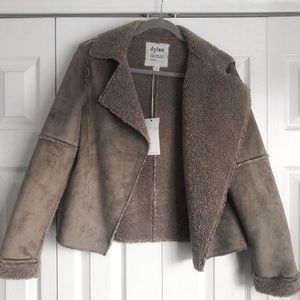 Dylan / True Grit | Faux Leather Sherpa Jacket